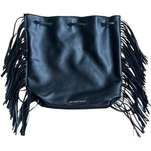 Victoria's Secret Black Fringe Shoulder Bag